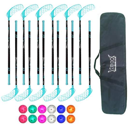 경기용 플로어볼 스틱세트 - ACCUFLI) AirTek AF95 Teal Blue 95cm set   | 플로어볼 전문 쇼핑몰 후크몰
