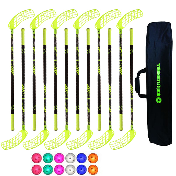 경기용 플로어볼 스틱세트 - ACCUFLI) AirTek A90 Yellow 90cm set   | 플로어볼 전문 쇼핑몰 후크몰