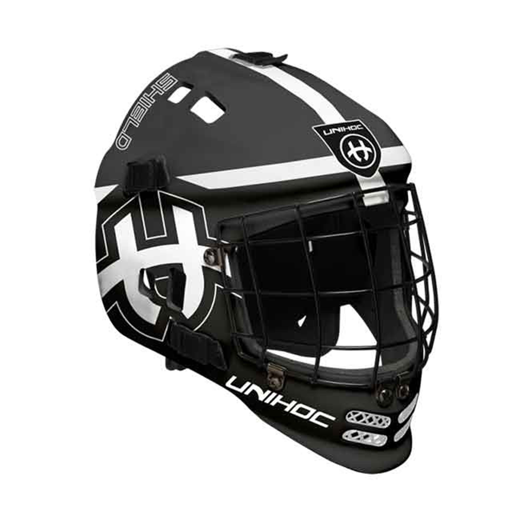 플로어볼 골키퍼 헬멧 - UNIHOC) SHIELD black | HOOK