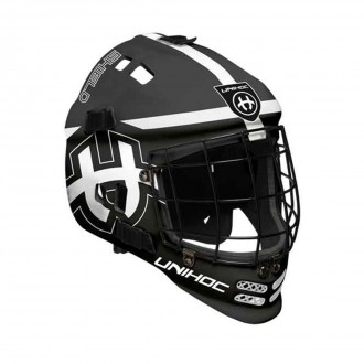 플로어볼 골키퍼 헬멧 - UNIHOC) SHIELD black | HOOK