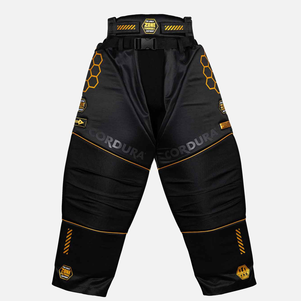 플로어볼 골키퍼 유니폼 - ZONE) 골키퍼 하의 PRO3 SUPERWIDE black/gold  | 플로어볼 전문 쇼핑몰 후크몰