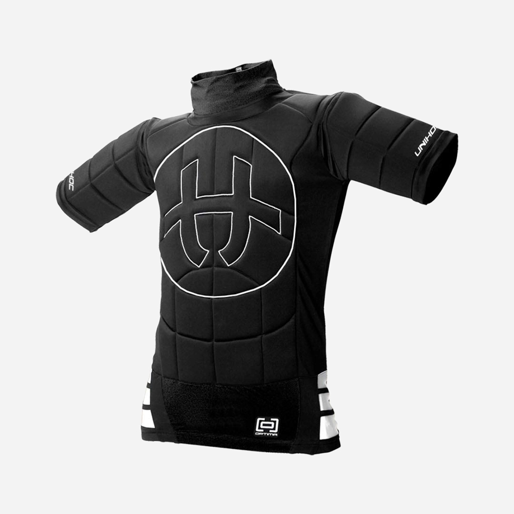 플로어볼 골키퍼 보호대 - UNIHOC) 가슴보호대 OPTIMA  black/white | 플로어볼 전문 쇼핑몰 후크몰