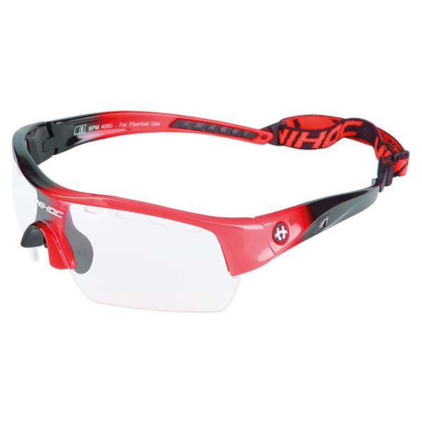 플로어볼 고글 - UNIHOC) VICTORY Junior black-neon red | 플로어볼 전문 쇼핑몰 후크몰