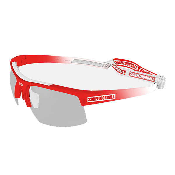 플로어볼 고글 - ZONE) PROTECTOR Kids crystal white-red | 플로어볼 전문 쇼핑몰 후크몰