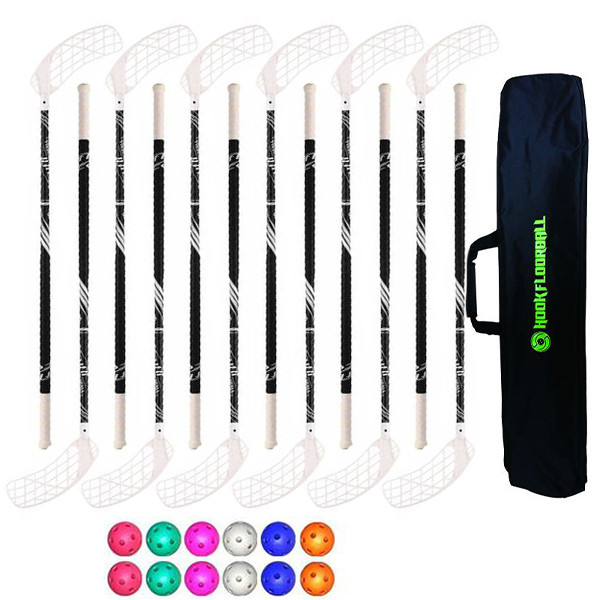 경기용 플로어볼 스틱세트 - ACCUFLI) AirTek A90 white 90cm set | HOOK