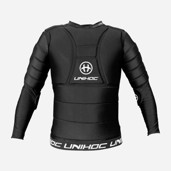 플로어볼 골키퍼 보호대 - UNIHOC) 가슴보호대 Flow Longsleeve black/white | 플로어볼 전문 쇼핑몰 후크몰