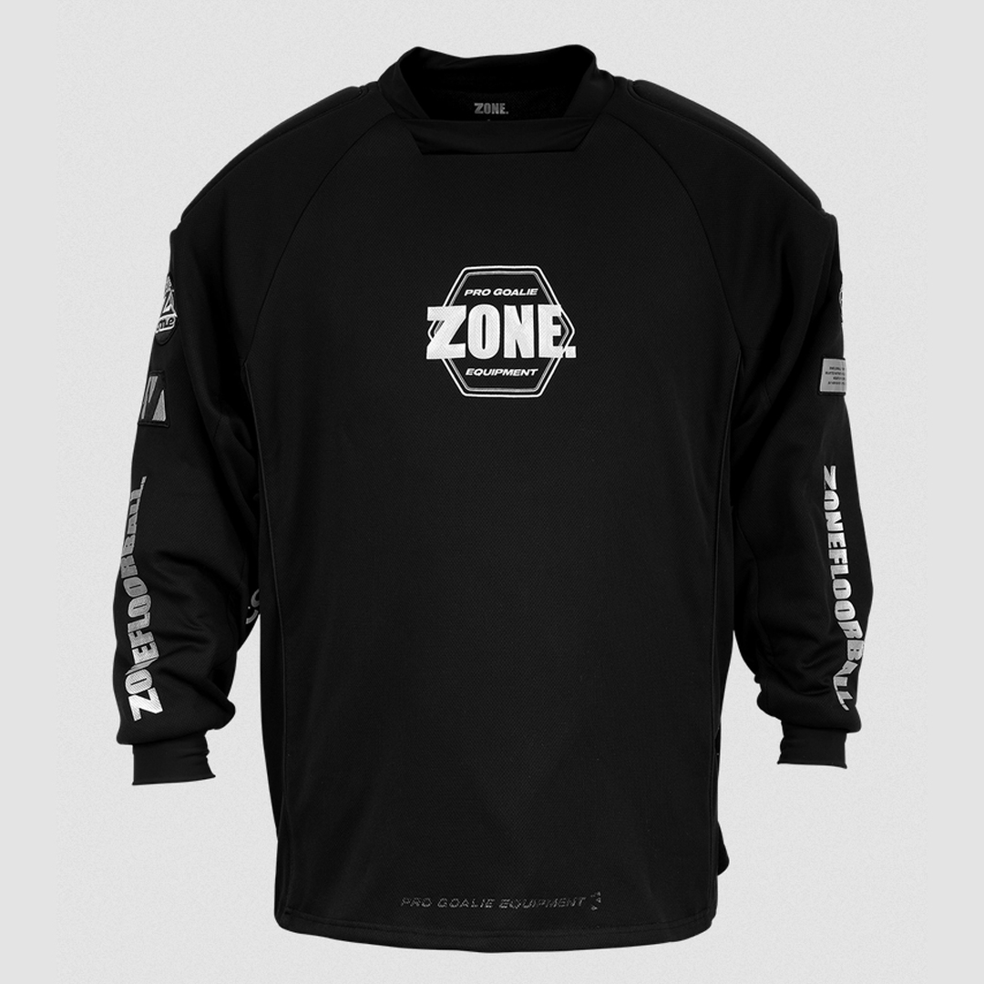 플로어볼 골키퍼 유니폼 - ZONE) 골키퍼 상의 PRO4 SUPERWIDE black/silver | HOOK